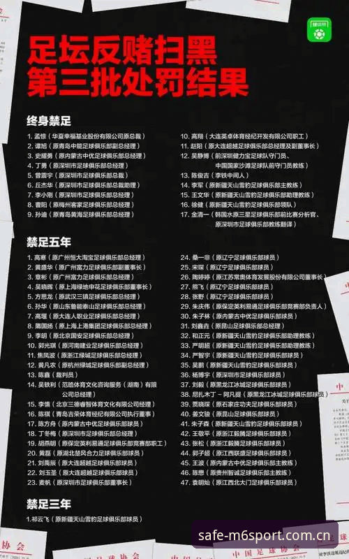 足协重拳出击！3大原因解读第三批禁足名单 17人终身禁赛的背后